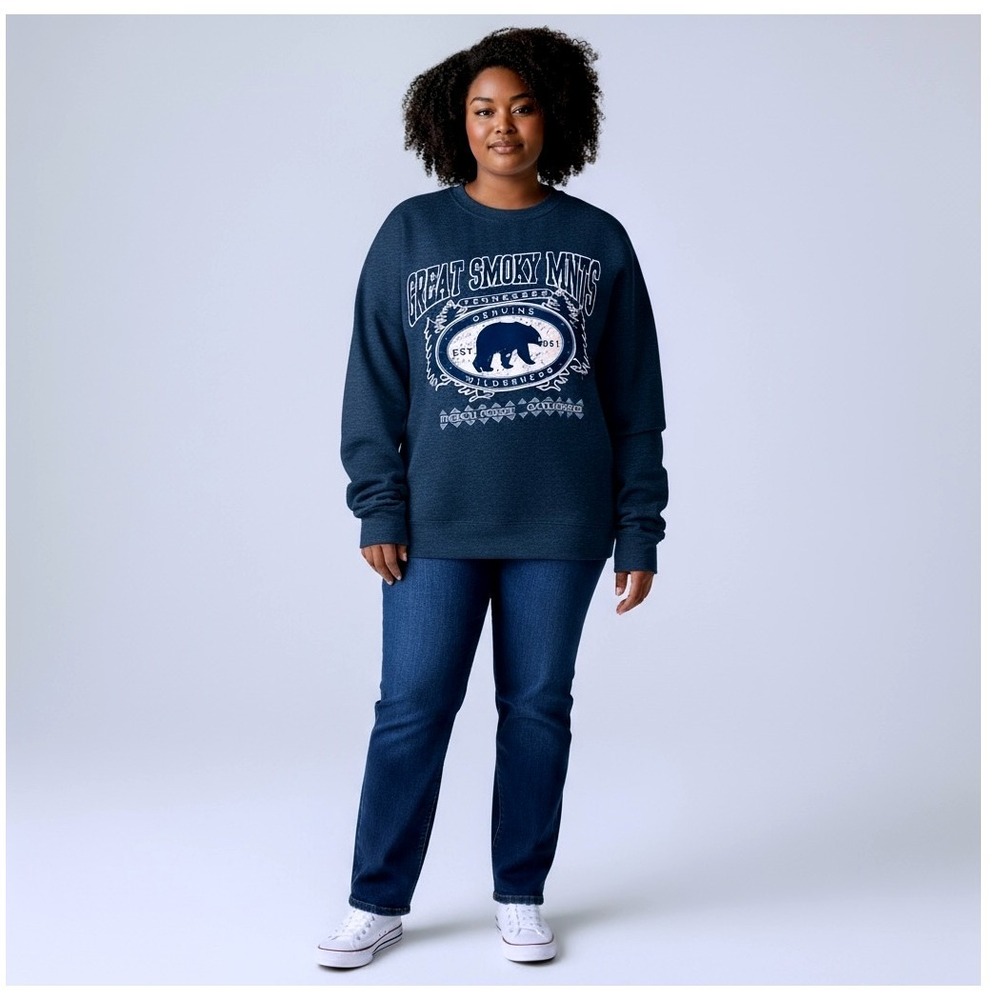 Great‎ Smoky Mountains Tennessee Sweatshirt XL Jerzees Bear Pigeon Forge